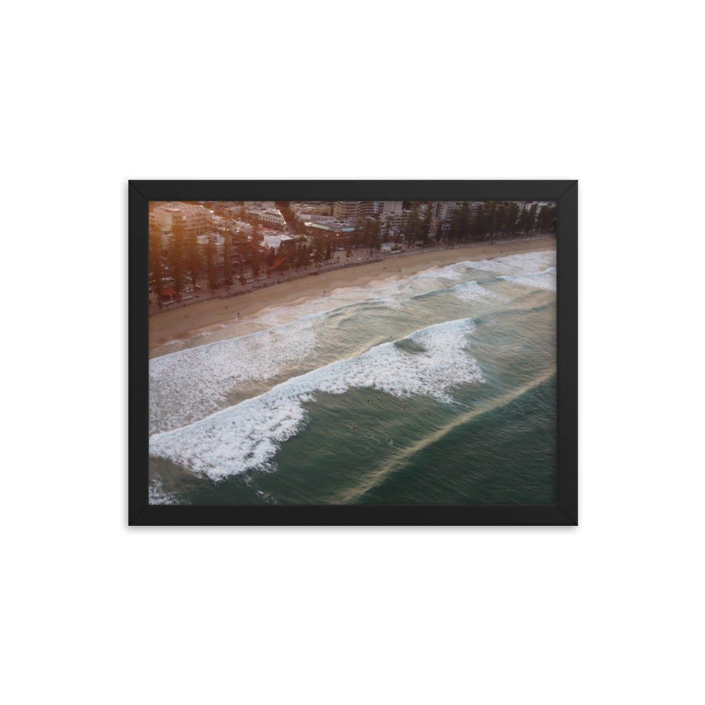 Manly Beach, NSW - Framed poster