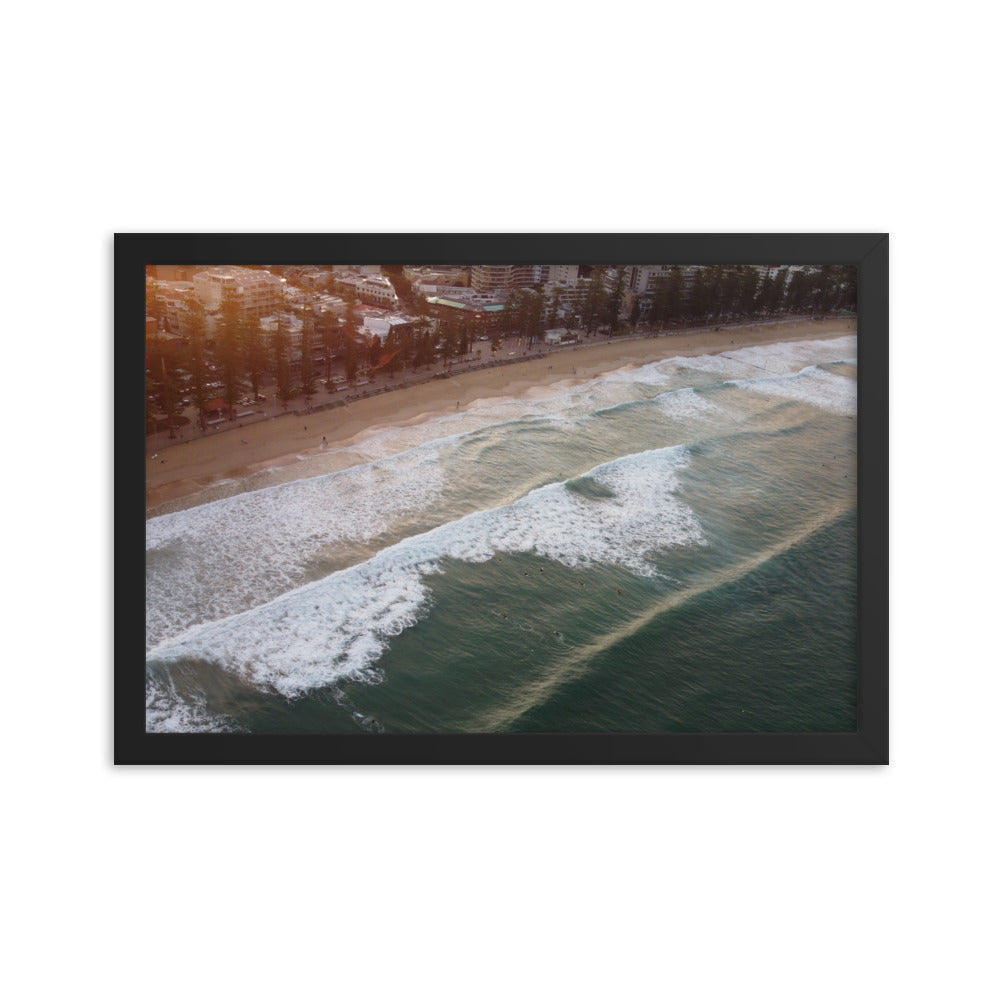 Manly Beach, NSW - Framed poster