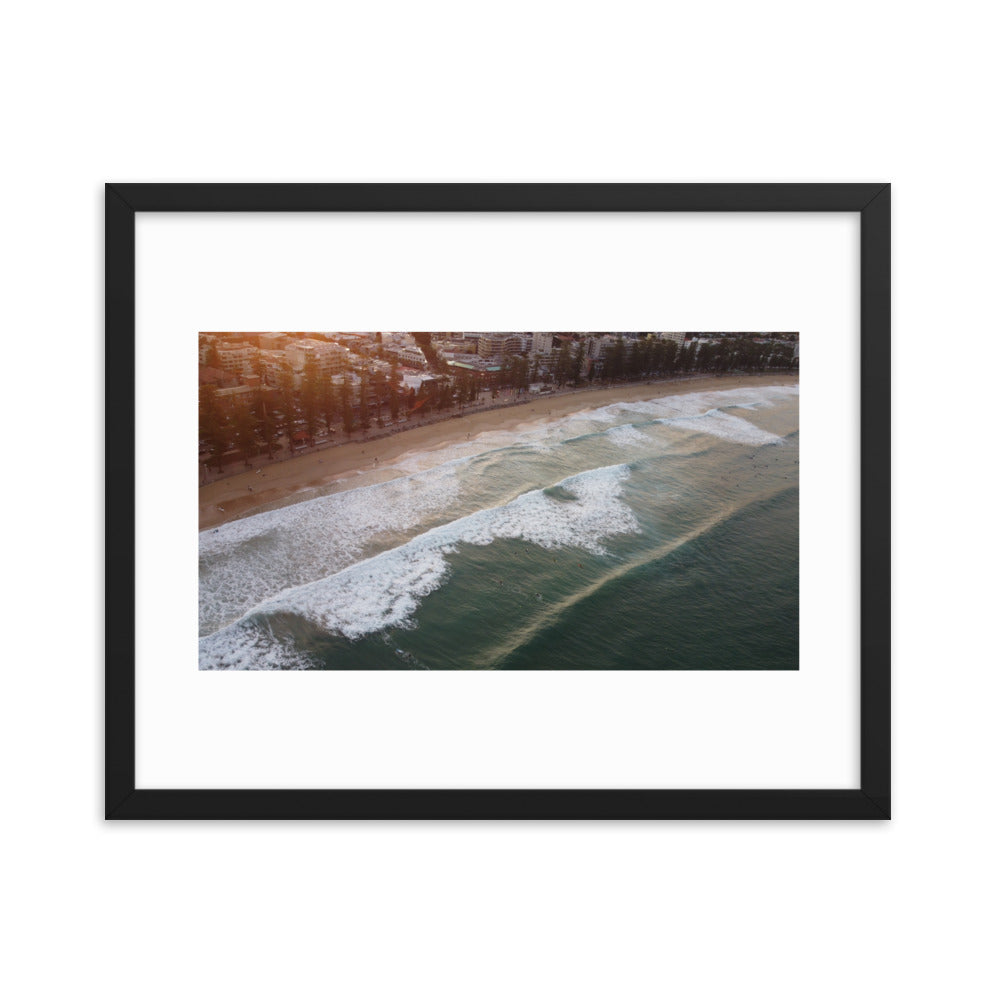 Manly Beach, NSW - Framed poster