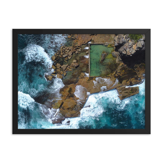 North Curl Curl rockpool - Framed poster