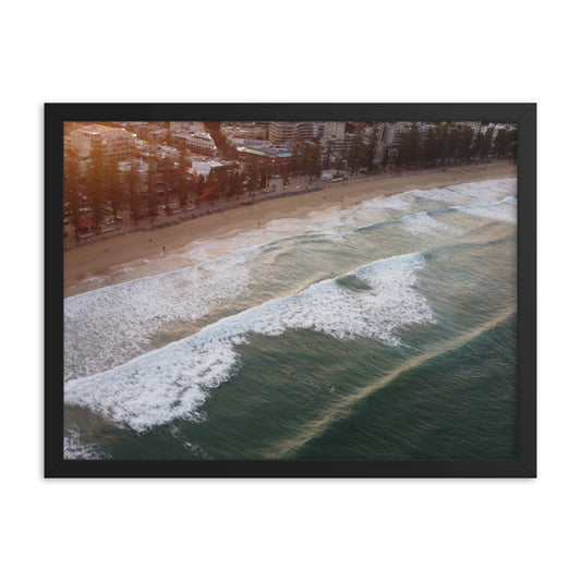 Manly Beach, NSW - Framed poster
