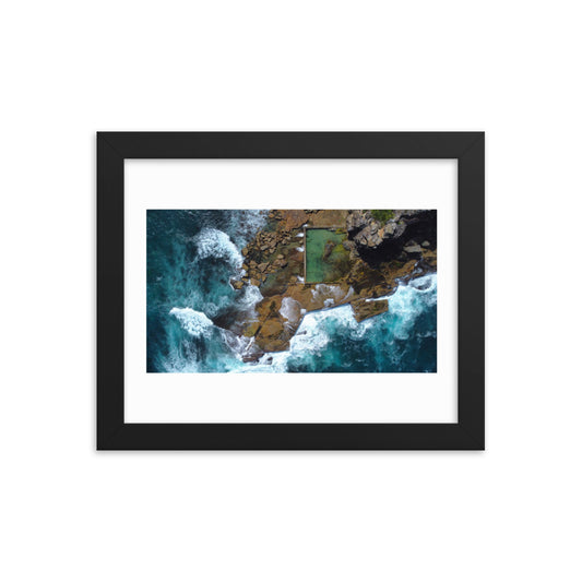 North Curl Curl rockpool - Framed poster