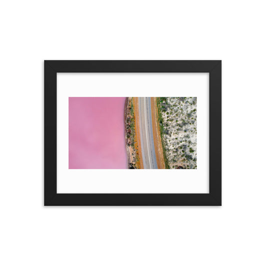 Pink Lakes, WA - Framed poster