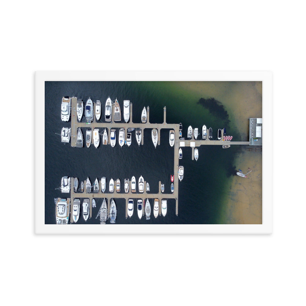 Boats, Sandy bay - Framed poster